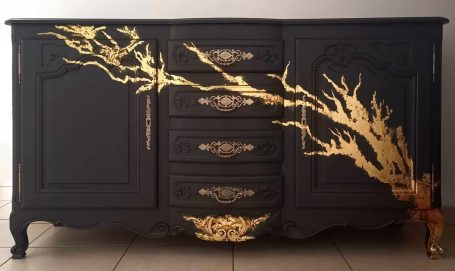 Buffet rustique relooké